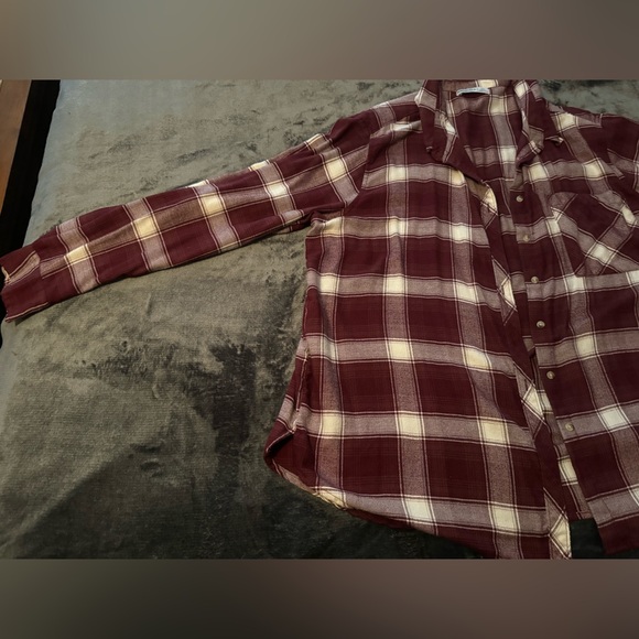 Arizona Jeans Company Red White Comfy Oversized Fall Flannel Size XXL - Picture 4 of 11